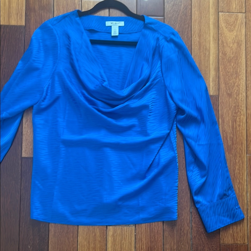 White House Black Market Vibrant Blue Top